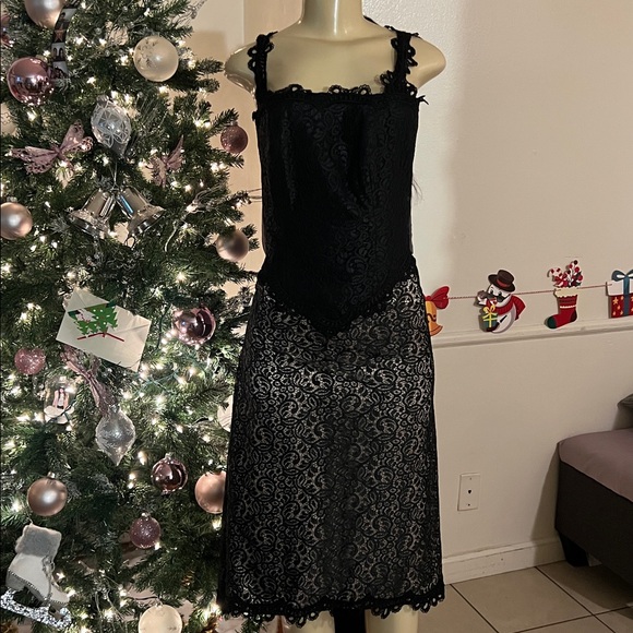 Dresses & Skirts - Elegant Black Lace Skirt and corset top